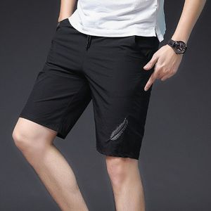 Casual Shorts Man Strand Bermuda Masculina Sport Running Hombre Met Size Pocket Borduurwerk Bladeren Sportwear Shorts Elastische Taille