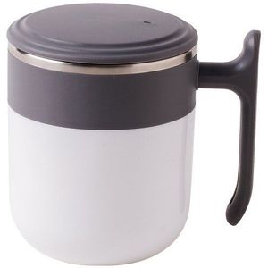 Creatieve Koffie Mok 300Ml Roestvrijstalen Oppervlak Cup Met Deksel Lui Automatische Zelf Roeren Mok Dubbele Geïsoleerde Smart Cup