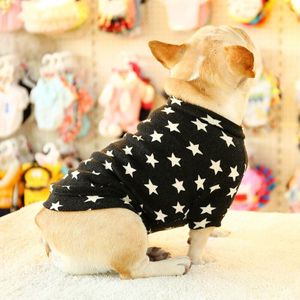 Hswll Zomer Franse Bulldog Kleren Huisdier Kleding Print Star Shirt Puppy Polo Shirt