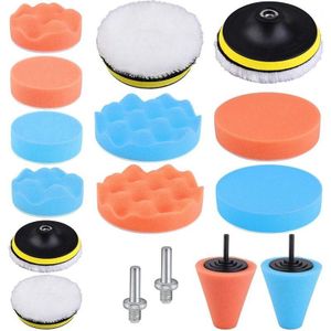 16 Pack Auto Polijsten Spons Kits Polijsten Pads Sponge Buffing Pads Waxen Pads Polijsten Pads Set Met Boor Adapter