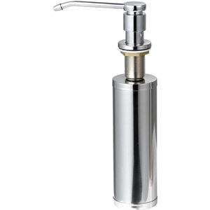 Ingebouwde Gootsteen Zeepdispenser Voor Aanrecht Grote Capaciteit 300Ml Fles Roestvrij Staal Lotion Dispenser