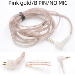 Kz Zex Edx Zsx Zas ZS10 Pro Hoofdtelefoon Cord Met Microfoon Hoge Zuiverheid Zuurstofvrij Koper Platte Upgrade Kabel bedrade Headset