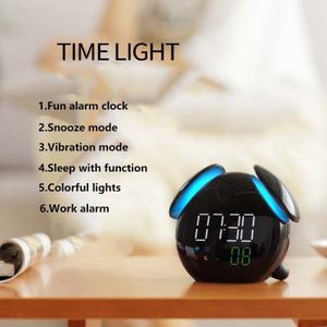 Intelligente Inductie Kleurrijke Paddestoel Lamp Elektronische Klok Mini Digitale Klok Led Horloge Horloge Kleine Tafel Klok Lichtgevende Mute