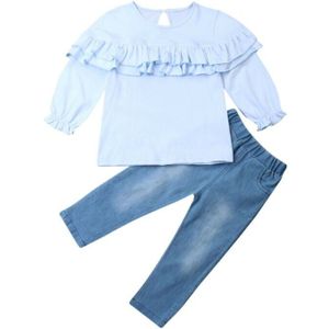 Baby Baby Meisjes 1 T-6 T T-Shirt Ruche Tops Leggings Lange Broek Kids Outfits Kleding