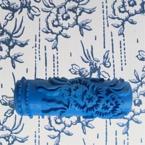Gereedschap Accessoires-5Inch 3D Rubberen Muur Schilderen Roller, Blauwe Verf Roller Muur Decoratie Zonder Handvat Grip, 075Y