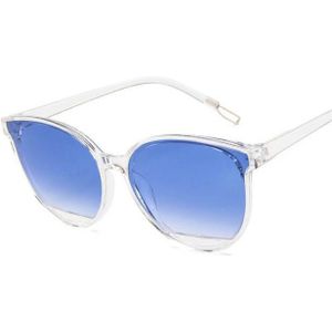 Luxe Zonnebril Vrouwen Vintage Metalen Grote Frame Brillen Spiegel Classoc Oculos De Sol Feminino