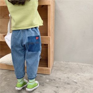 Kids Jeans Baby Meisjes Losse Harembroek Jongens Kleding Kinderen Fall Winter Casual Peuter Ruche Jeans Denim Elastische Broek