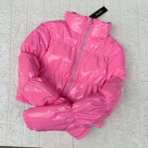 Atxyxta Cropped Puffer Jas Bubble Jas Winter Parka Vrouwen Mode Kleding Zwart Rood Roze