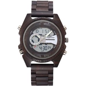 Shifenmei Digitale Horloge Mannen Top Luxe Hout Horloge Man Sport Casual Led Horloges Mannen Houten Horloges Relogio Masculino