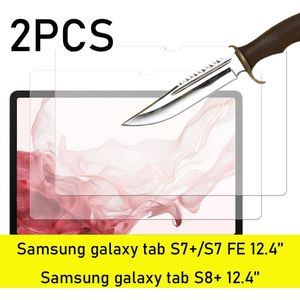 2 Packs Gehard Glas Screen Protector Voor Samsung Galaxy Tab S7 /S8 11 Fe S7 + S8 + Plus 12.4 Ultra 14.6 Beschermende Film 9H 2.5D