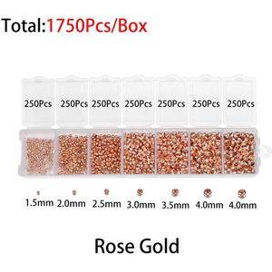 1750Pcs Accessoires Sieraden Maken Set Gemengde Crimp Einde Kralen Ronde Stopper Spacer Kralen Voor Diy Sieraden Maken Kit Levert