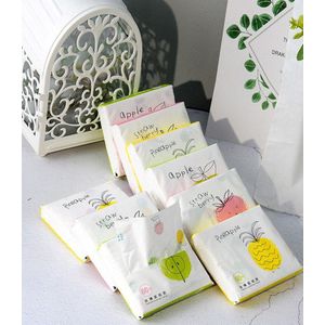5 Pcs Huishoudelijke Afdrukken Papier-Tekening Draagbare Kleine Tas Van Leuke Servetten, Weefsels, Zakdoeken, wc-papier Handdoeken