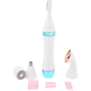 Pijnloos Reizen Draagbare Snoerloze Elektrische Wenkbrauw Lip Chin Cheek Hair Remover Trimmer Shaper Set Battery Operated