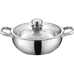 26 cm/28 cm Stewpot Verdikte Rvs Soeppan Anti-aanbak Koken Pan Hotpot Keuken Kookgerei Voor Gasfornuis inductie Kookplaat