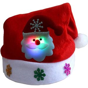 Vrolijk Kerstfeest Volwassen Kid Led Light Up Cap Kerstman Sneeuwpop Elanden Hoed Xmas