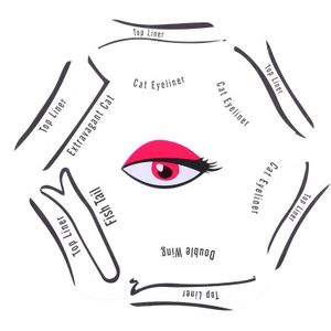 1 Set 6 in 1 Stijl Professionele Make Cat Eye Wenkbrauw Eyeliner Eyeliner Stencil Modellen Shaper Template Stempelen tool