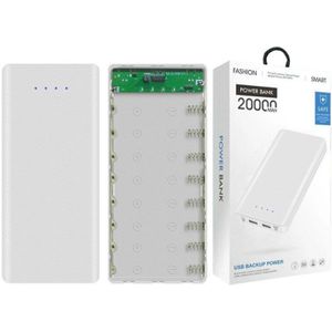 8*18650 Batterij Houder Dual Usb Power Bank Batterij Box Mobiele Telefoon Oplader Diy Shell Case Opladen Opslag case Voor Xiaomi