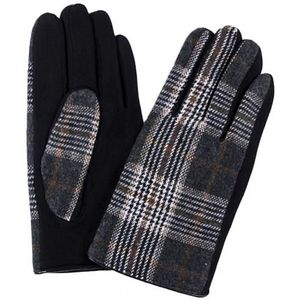 Mannen Mode Herfst Winter Plaid Volledige Vinger Handschoenen Bind Warme Wanten casual houndstooth size handschoenen Kleding Decor Accessoire