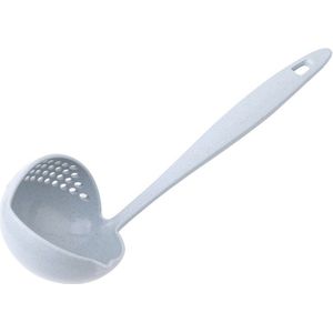 2 in 1 Filter Vergiet Pot Pap Soep Lange Steel Grote Lepel Keuken Tool Vergieten & Theepot-Multicolor