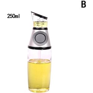 250Ml Olie Dispenser Met Metingen Voor Koken Gezondheid Drip-Gratis En Cruet Fles Olie Gereedschap Keuken Glas Azijn uitloop F5I0