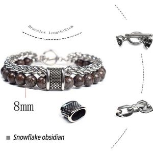 Natuurlijke Kaart Stone Tiger Eye Armband Voor Vrouwen Mannen Kralen Armbanden Roestvrij Stalen Armband Homme Femme Mannelijke Sieraden