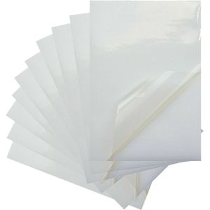 10x A4 Waterdichte Slijtvastheid Scratchproof Clear Sticker Accessoires Draagbare Pvc Glad Kantoor Anti Breken Afdrukken Papier
