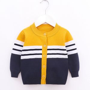 Herfst Winter Pasgeboren Kind Baby Jongens Meisjes Vest Trui Gebreid Streep Jas School Kids Truien Tops Warme Kleren