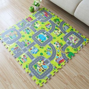 9 stks/set 30*30cm EVA Pluche Puzzel Matten DIY Foam Baby Spelen Mat Split Gezamenlijke Baby Tapijten Voor tapijten Mat Indoor