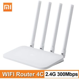 Xiaomi Mi Wifi Router 4C 64 Ram 300Mbps 2.4G 802.11 B/G/N 4 Antennes Band draadloze Routers Wifi Repeater Mihome App Controle
