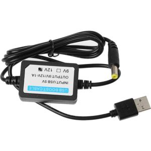 Usb 5V Tot 12V 5.5X2.1 Mm Step Up Adapter Kabel Voor Wifi Router Led Strip Licht