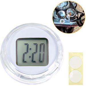 1Pc Waterdichte Motorfiets Klok Compact Motorfiets Lijm Horloge Auto Accessoires Lange Tijd Batterij Duidelijke Digitale Display