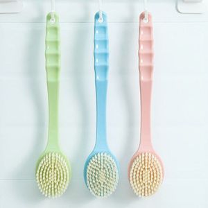 2022 Lange Steel Plastic Bad Douche Terug Spa Borstel Scrubber Skin Cleaning Borstels Body Voor Badkamer Accessoires Clean Tool