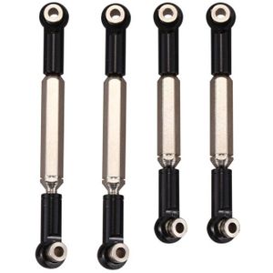 4Pcs Metalen Voor En Achter Zeshoekige Tie Rod Onderdelen Voor C14 C24 Semi Truck Model Auto