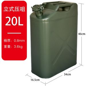 10L Metalen Jerry Tank Roestvrij Stalen Blikjes Benzine Blikjes Auto Bus Houder Met 3 Handvatten Aluminium Uitloop Opslag tank