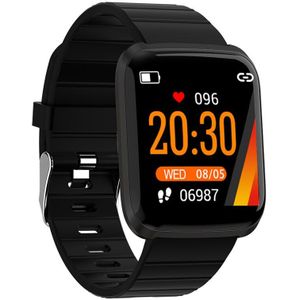 116 Pro Bt Smart Armband Fitness Horloge Kleur Screen Sport Fitness Stappenteller Tracker Hartslagmeter Polsband Zwart