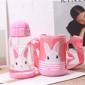 Baby Kid Stro Voeden Cup Tritan Melk Thermos Draagbare Warmwaterkruik Reizen Mok Training Cup Leren Drinken Sippy Cup 580 ml