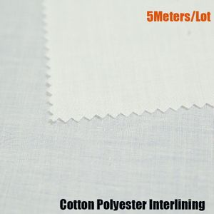 5 Meters/partij Katoen Ployester Enkel Gezicht Lijm Interfacing Doek Beklede Interlining Dunne Naaien Stof