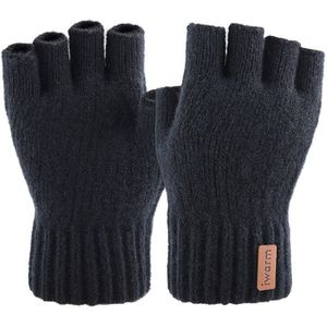Iwarm Half Vinger Handschoenen Vrouwen En Mannen Gebreide Vingerloze Handschoenen Herfst Winter Verblijf Warme Wanten