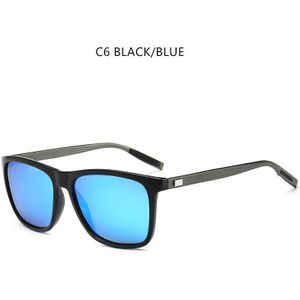 Brand Gepolariseerde Zonnebril Mannen Driver Shades Mannelijke Retro Vintage Zonnebril Mannen Spuare Spiegel UV400 Oculos