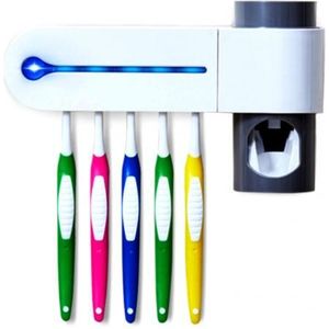 Ultraviolet Licht Tandenborstel Sterilisator Tandpasta Houder Dispenser Organizer Ultraviolet Licht Kamer Effectief Elimineert