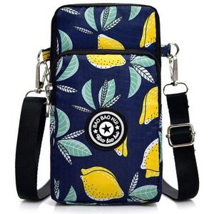 Universele Print Telefoon Tas Voor Samsung/Iphone/Huawei/Xiaomi Wallet Case Outdoor Arm Schouder Cover Phone Pouch pocket