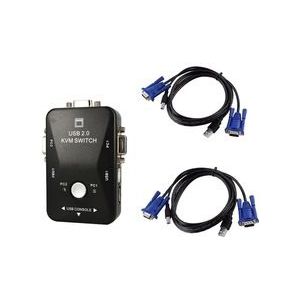 Usb 2.0 Kvm Switch 2 Port Usb Switcher 1920*1440 Vga Svga Switch Splitter Box Voor Computer Delen Monitor toetsenbord