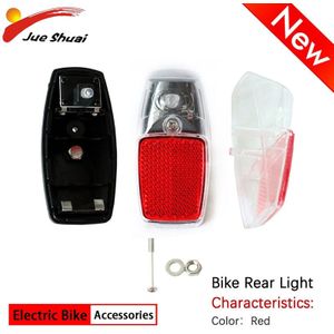 Js Leds Batterij Spatbord Fiets Light Mount Op De Spatbord Rode Plastic Safe Waarschuwing Fiets Achterlicht Fiets Achterlicht Zaklamp