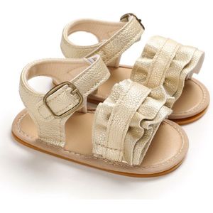 Baby Peuter Meisjes Pu Zachte Leathersandals Zomer Baby Schoenen Ruches Soft Sole Antislip Baby Meisjes Prinses Sandalen 0-18M