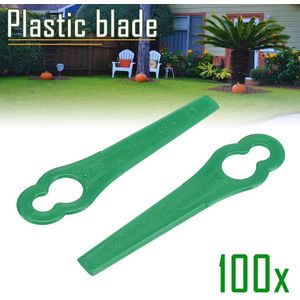 100 Pcs Gras Trimmer Blade Rode Plastic Blade Cutter Vervangen Tuin Gazon Trimmer Spare Blade Rode Tool Onderdelen Tuinieren # t2G