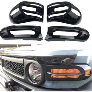 Fit Voor Toyota Fj Cruiser 2007 Cover Mat Zwart Stijl 1 Paar Fog licht Cover Achterlicht Cover