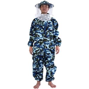 Professionele Imker Beschermende Pak Jumpsuit Bijenteelt Bescherming Apparatuur gemaakt van Sterke Zwarte Netten
