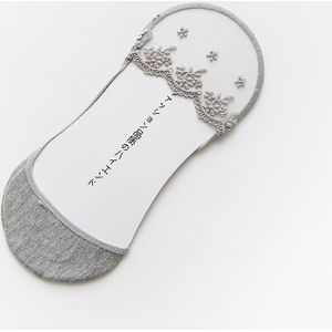 1 Paar Vrouwen Sok Zomer Slippers Korte Effen Kleur Nylon Kant Zomer Dunne Vrouwen No Show Mesh Sokken Vrouwen invisable
