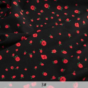 Zomer Vintage Gedrukt Dot Stof Bloemen Chiffon Voor Naaien Jurk En Rokken TJ0711