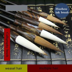 Kalligrafieborstel Caligrafia Wolf Borstels Chinese Schilderen Reguliere Script Wezel Meerdere Haar Schrijven Borstel Tinta China